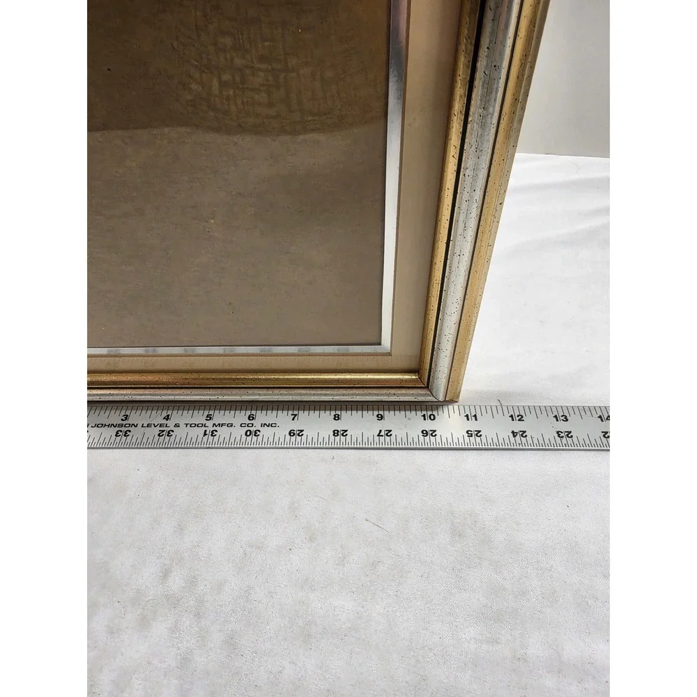 Lot of 3 Gold and Silver Metallic Picture Frames with Mats 8x10 Gallery Set
